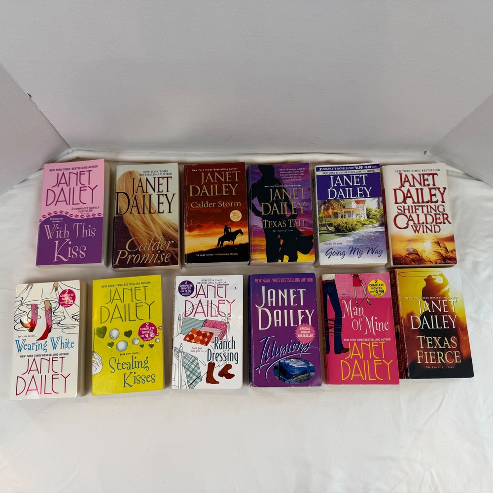 Janet Dailey Romance Book Lot 12 Paperback Calder Texas Series Contemporary